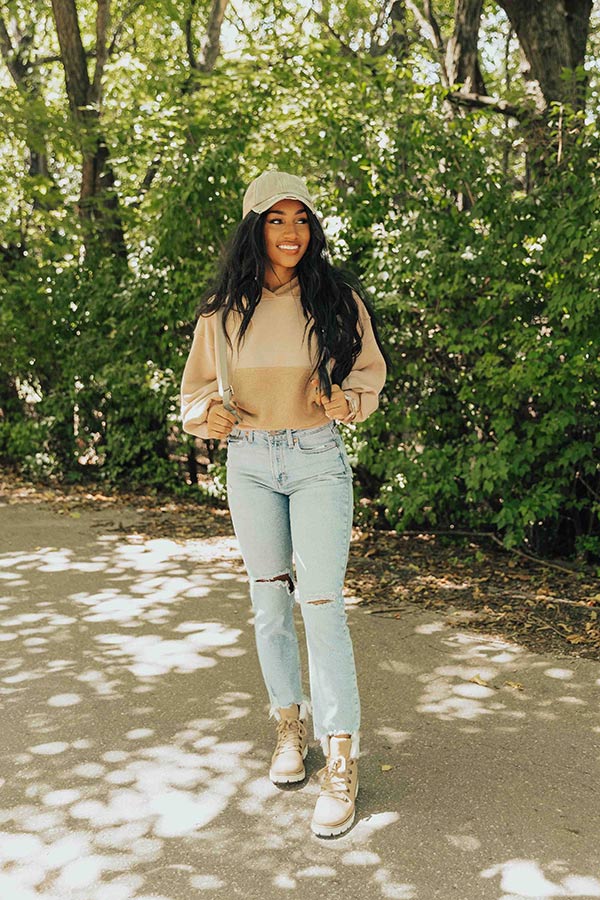 Charleston Cozy Hoodie In Iced Latte-Beginning Fashion