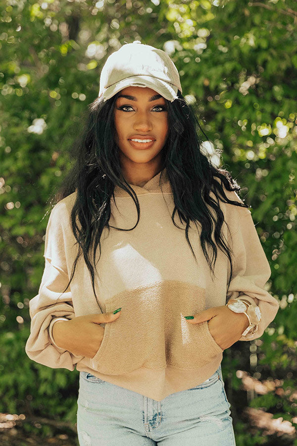 Charleston Cozy Hoodie In Iced Latte-Beginning Fashion