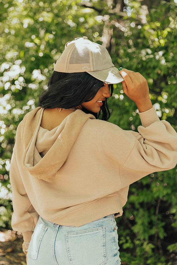 Charleston Cozy Hoodie In Iced Latte-Beginning Fashion