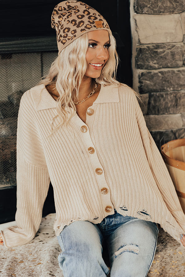 Best Version Distressed Sweater in Iced Latte-Beginning Fashion