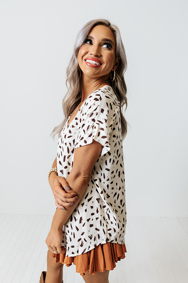 Balancing Act Shift Top In Ivory-Beginning Fashion