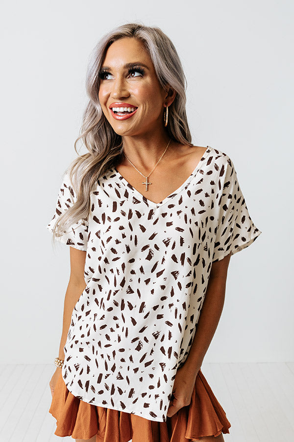 Balancing Act Shift Top In Ivory-Beginning Fashion