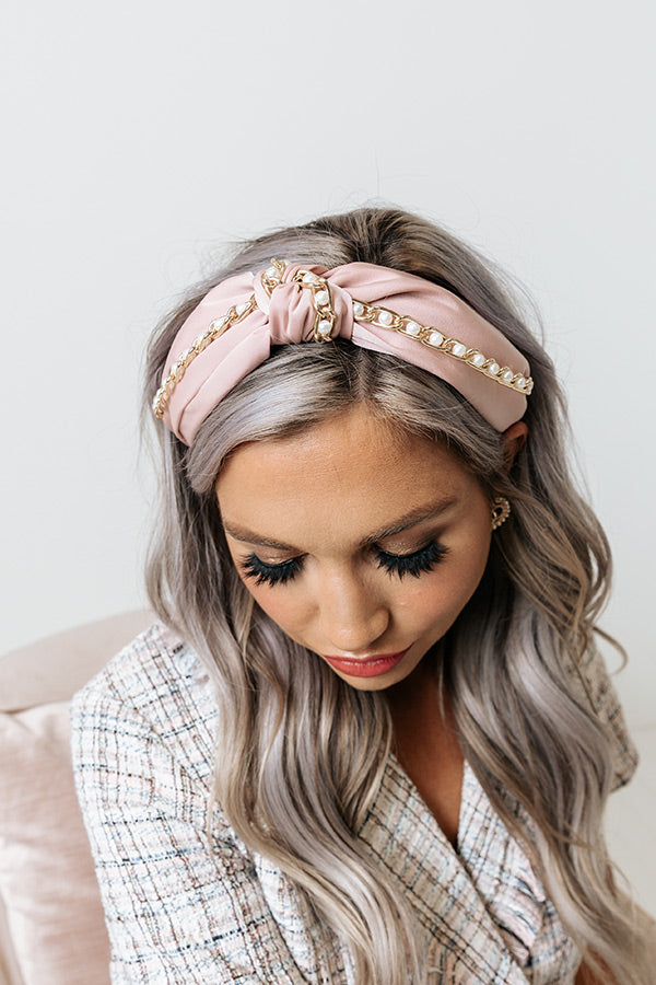 Halfway There Headband In Blush-Beginning Fashion