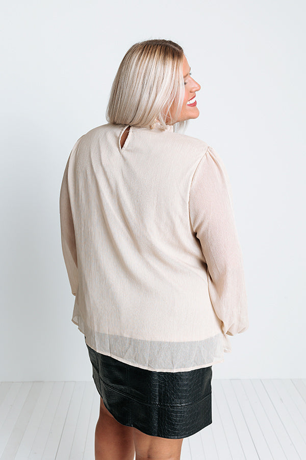 Grand Glimmer Shift Top Curves-Beginning Fashion