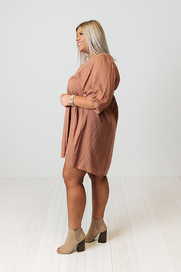 Forever Stylish Dress in Rustic Rose Curves-Beginning Fashion