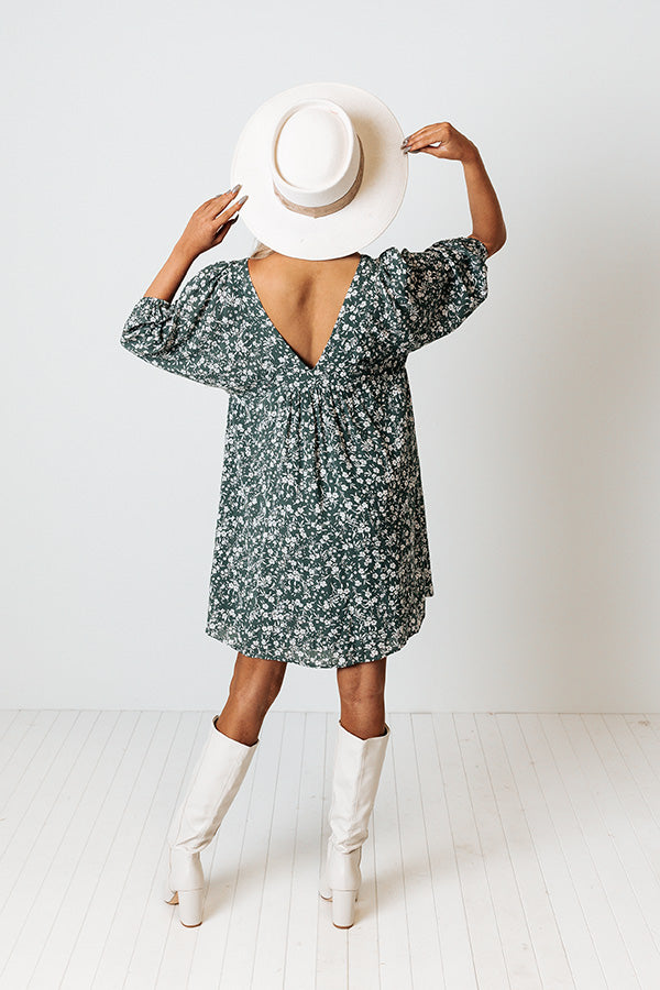 Forever Stylish Floral Dress in Dark Pear-Beginning Fashion