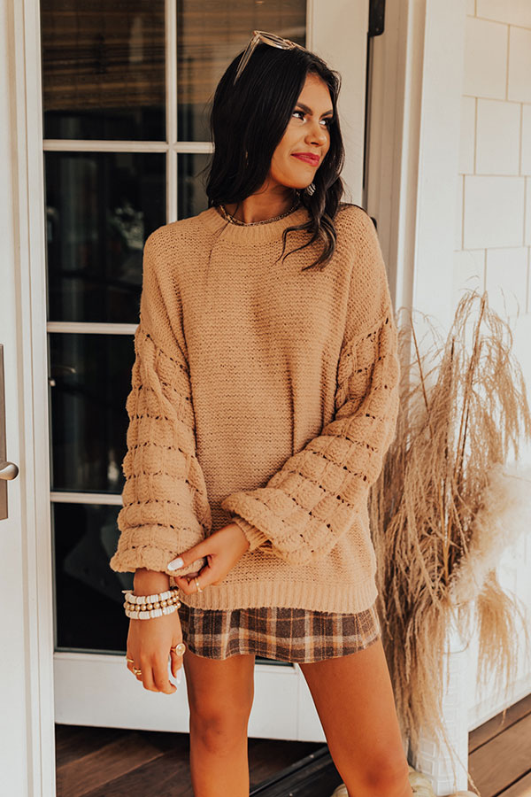 Campfire Crush Knit Sweater In Iced Latte-Beginning Fashion