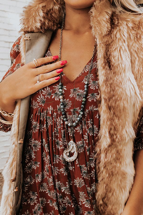 Cabinside Sips Druzy Necklace-Beginning Fashion