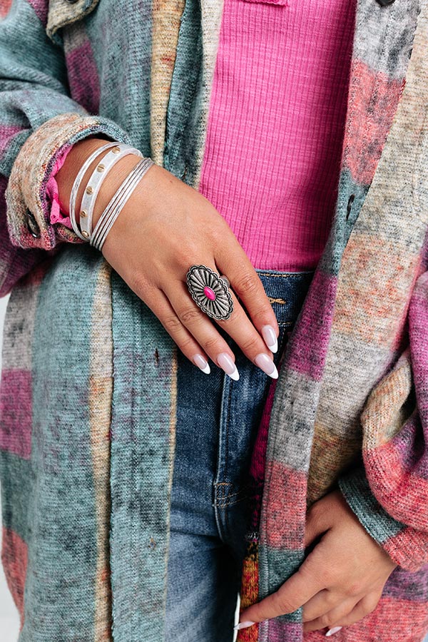 Forest Trail Ring In Pink-Beginning Fashion