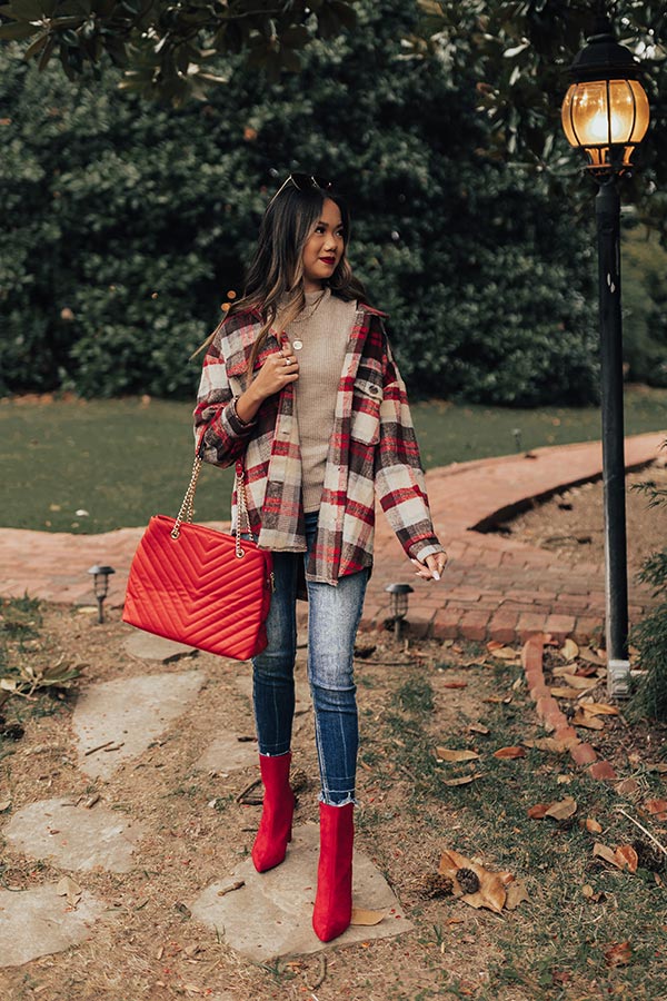 Hidden In Plain Sight Plaid Jacket-Beginning Fashion