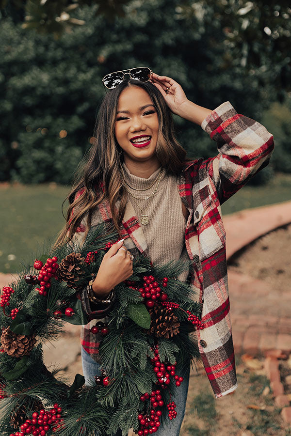 Hidden In Plain Sight Plaid Jacket-Beginning Fashion