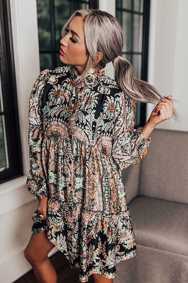 Happy Hour Fun Floral Shift Dress-Beginning Fashion