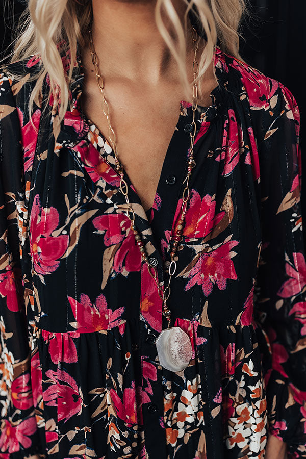 Broadway And Bubbly Floral Shift Dress-Beginning Fashion