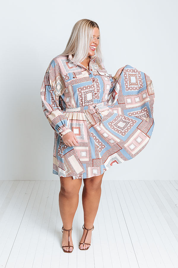 Glam Slam Dress in Airy Blue Curves-Beginning Fashion