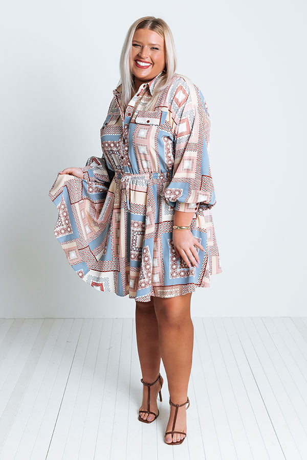 Glam Slam Dress in Airy Blue Curves-Beginning Fashion