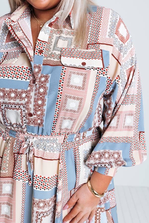 Glam Slam Dress in Airy Blue Curves-Beginning Fashion