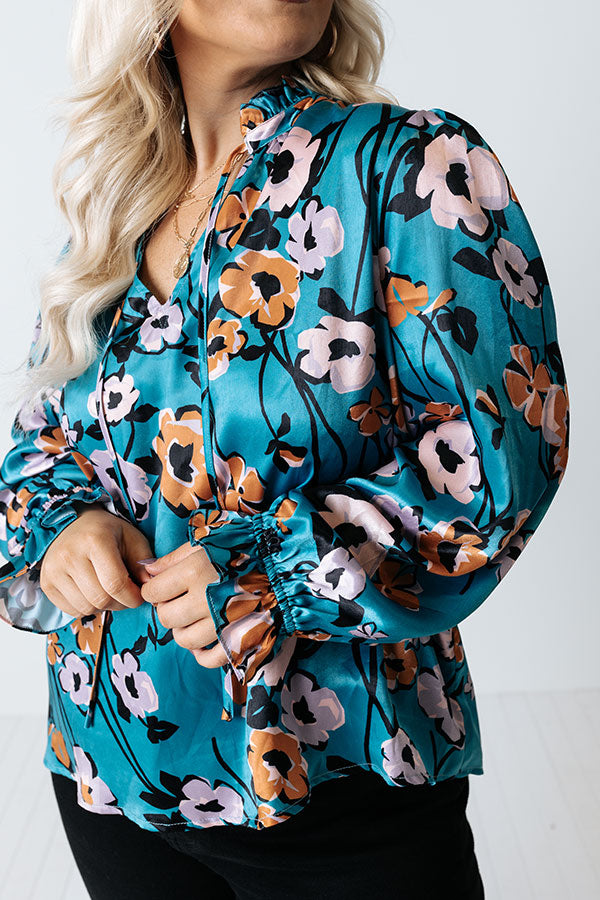 Cafe On Broadway Floral Shift Top Curves-Beginning Fashion