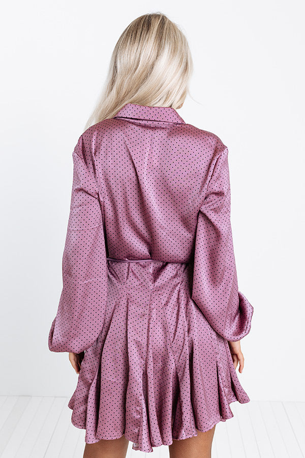 Charming Life Polka Dot Dress in Vineyard Grape-Beginning Fashion