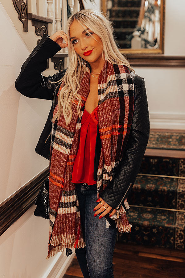 Brooklyn Views Scarf In Wine-Beginning Fashion