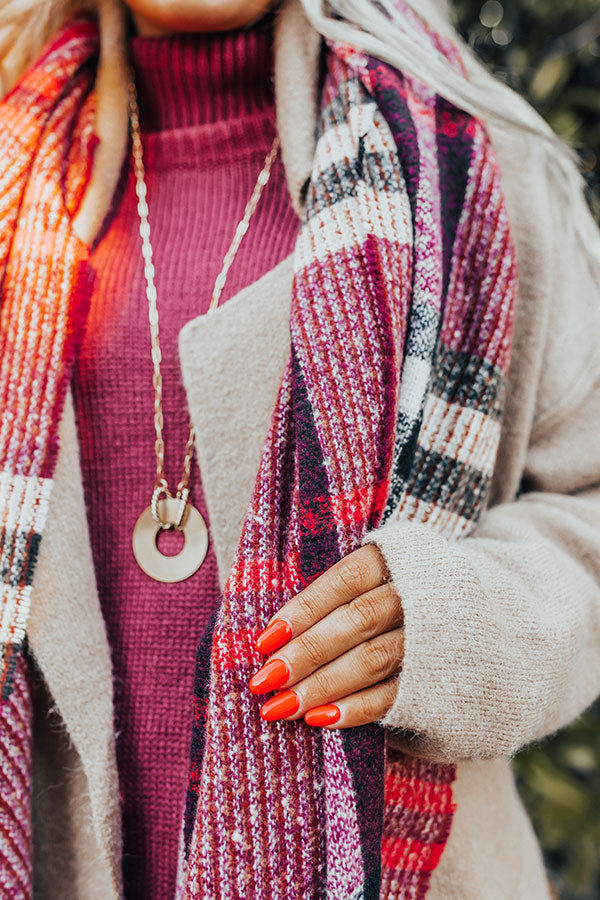 Brooklyn Views Scarf In Wine-Beginning Fashion