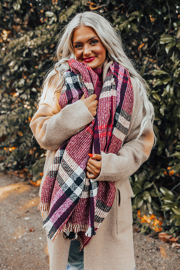 Brooklyn Views Scarf In Wine-Beginning Fashion