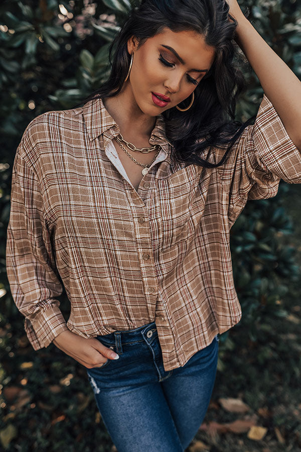 Be Yourself Plaid Top-Beginning Fashion