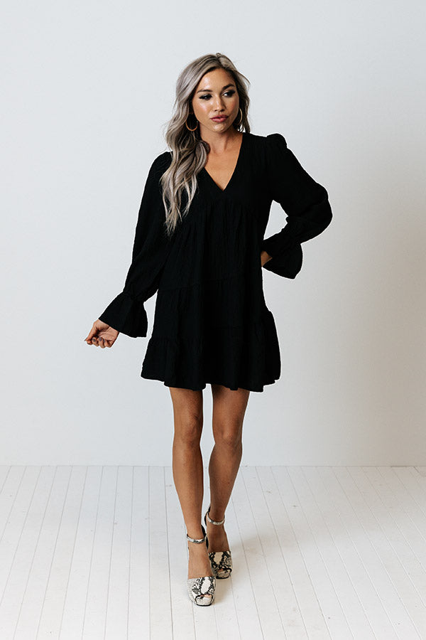 Beyond Blessed Babydoll Dress In Black-Beginning Fashion