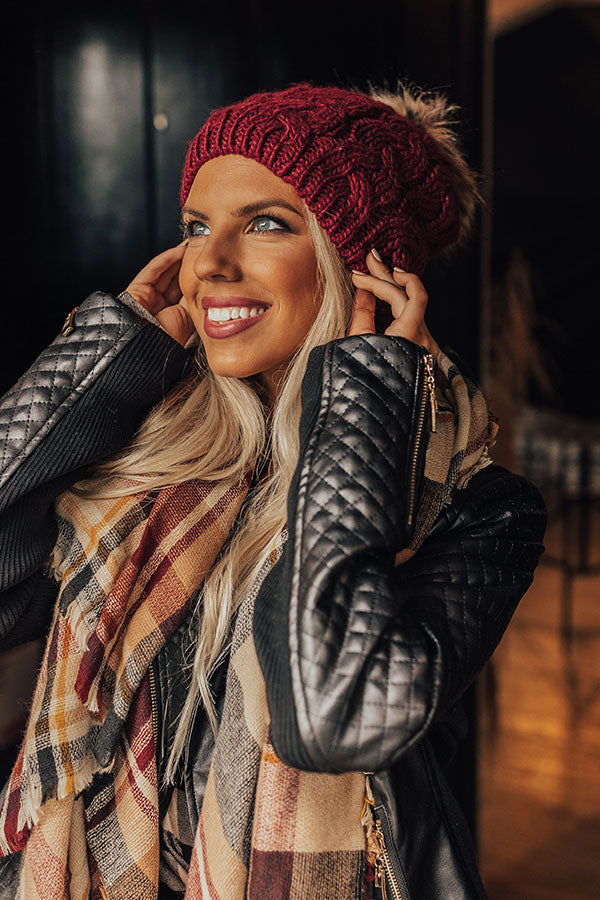 Cabinside Sips Cable Knit Beanie-Beginning Fashion