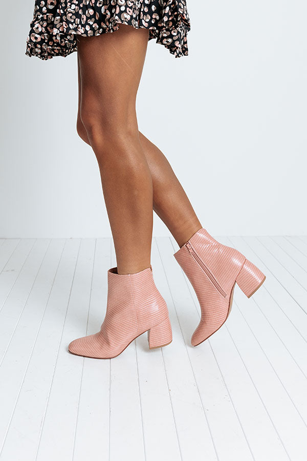 Davinna Faux Leather Bootie-Beginning Fashion