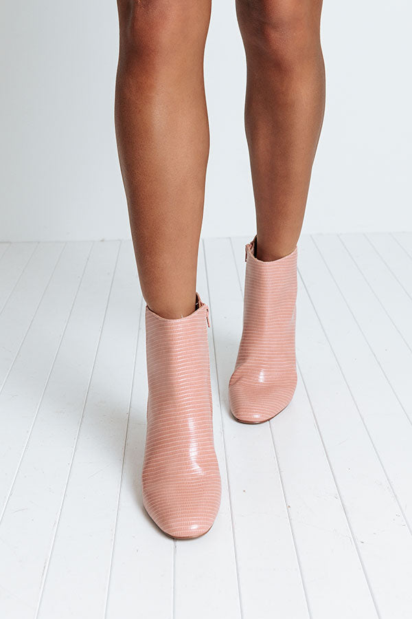 Davinna Faux Leather Bootie-Beginning Fashion