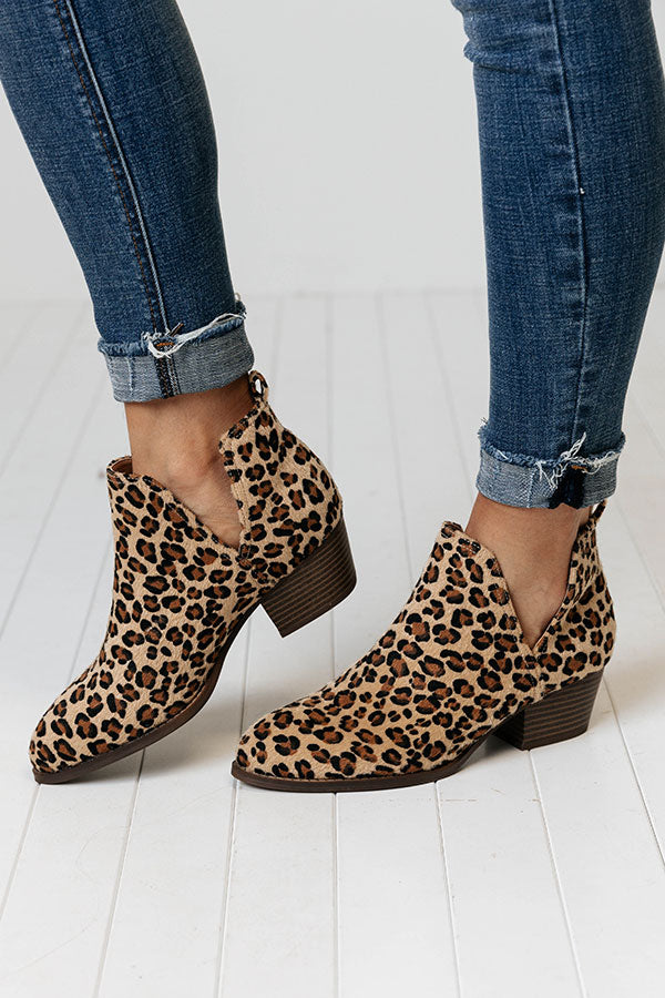 Cherish Leopard Bootie-Beginning Fashion