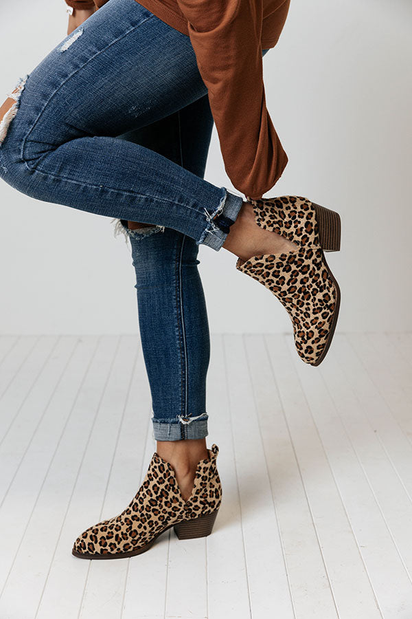 Cherish Leopard Bootie-Beginning Fashion