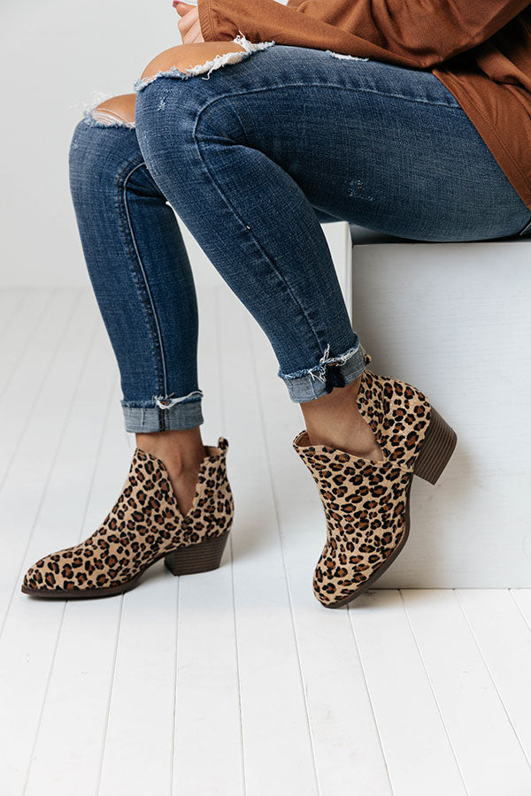 Cherish Leopard Bootie-Beginning Fashion