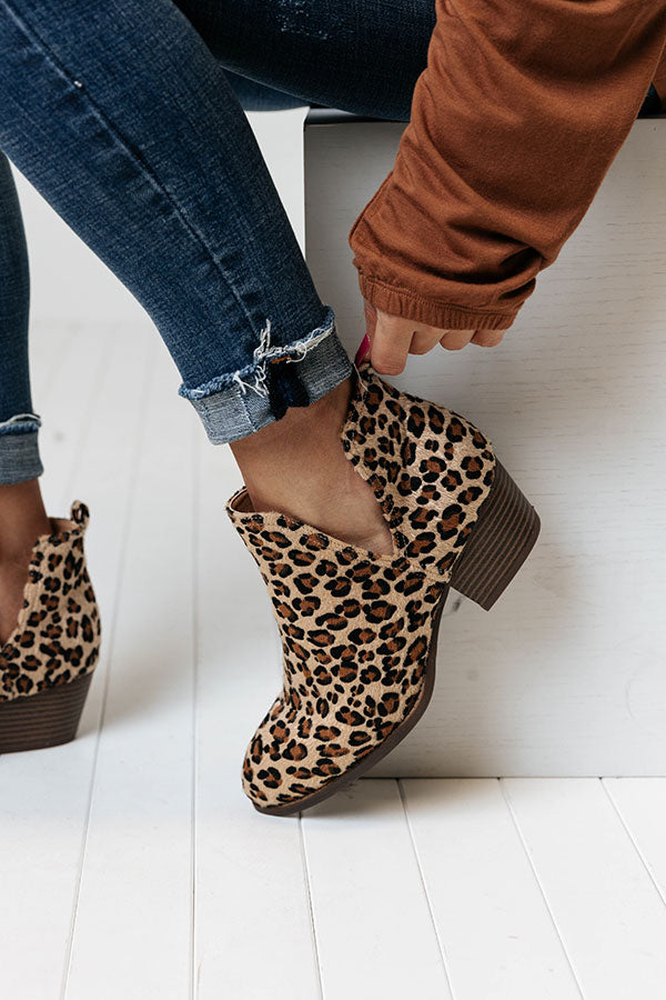 Cherish Leopard Bootie-Beginning Fashion