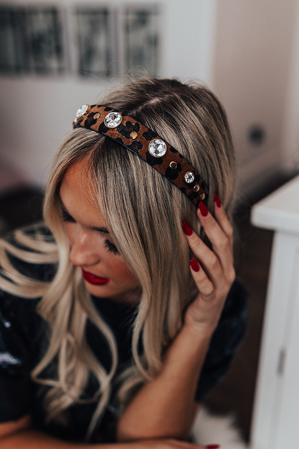 Happy Photos Embellished Leopard Headband-Beginning Fashion