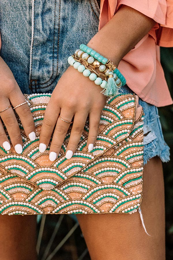 Destination Gorgeous Beaded Clutch-Beginning Fashion