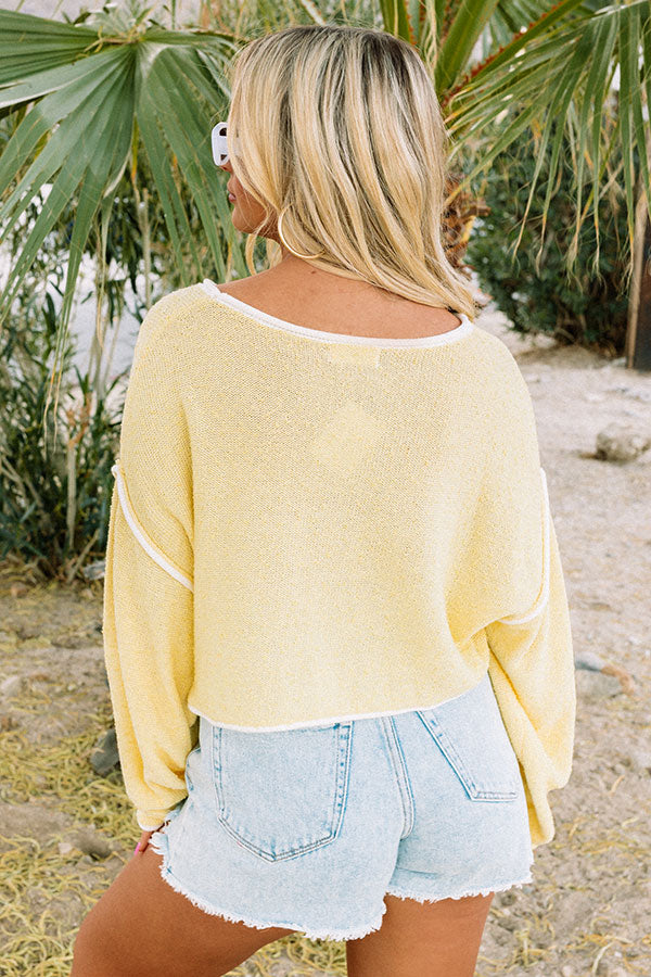 Beachside Stroll Crop Sweater-Beginning Fashion