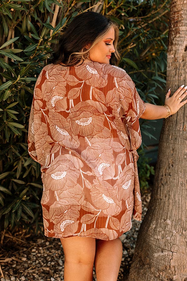 Beach Hustle Shift Tunic In Brown Curves-Beginning Fashion