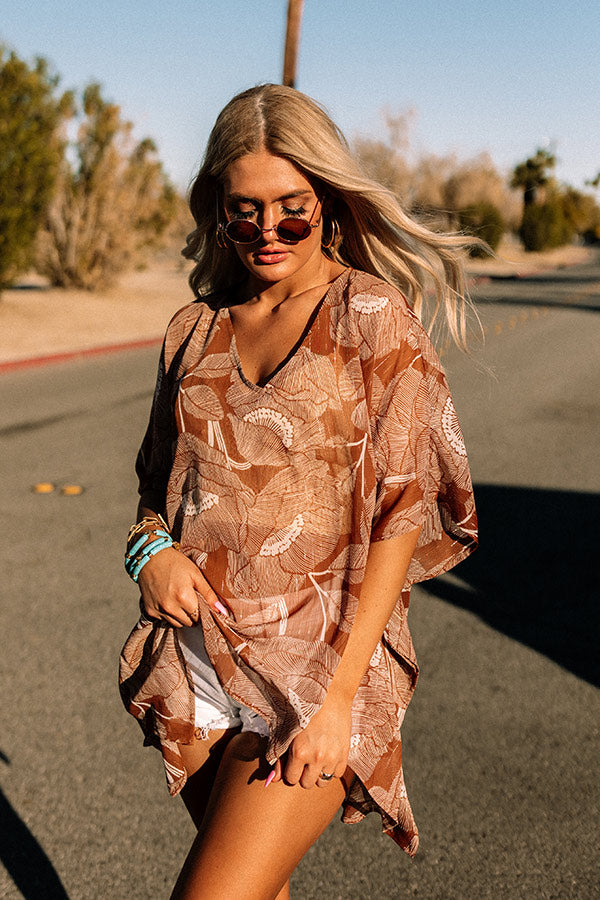 Beach Hustle Shift Tunic In Brown-Beginning Fashion