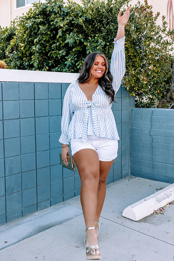 Brighter Than Sunshine Front Tie Top Curves-Beginning Fashion