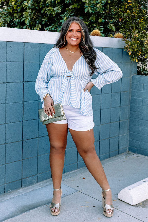 Brighter Than Sunshine Front Tie Top Curves-Beginning Fashion