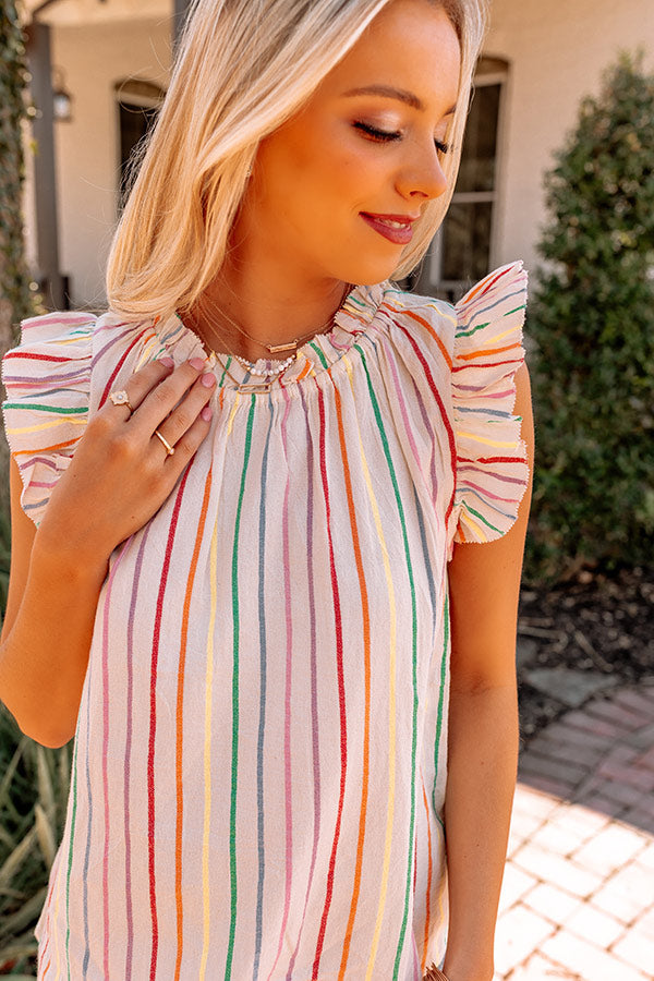 Barrier Reef Stripe Top-Beginning Fashion