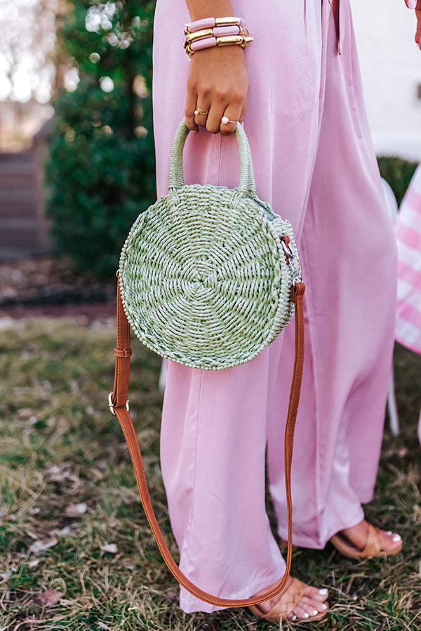 Complete Awe Woven Crossbody In Pear-Beginning Fashion