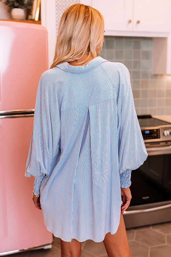 Class And Charm Stripe Button Up Top-Beginning Fashion