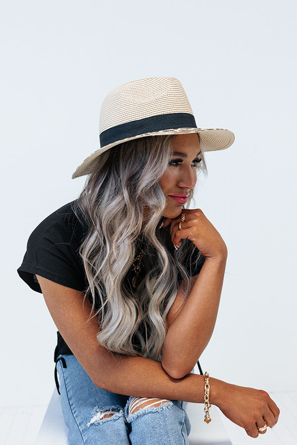 Arizona Sunset Raffia Fedora In Natural-Beginning Fashion