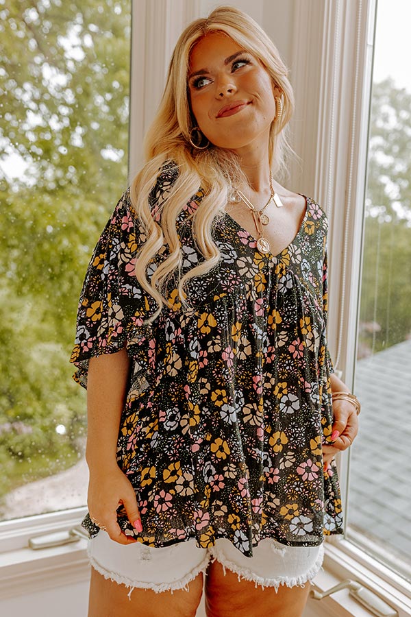 Brunching With Besties Babydoll Top Curves-Beginning Fashion