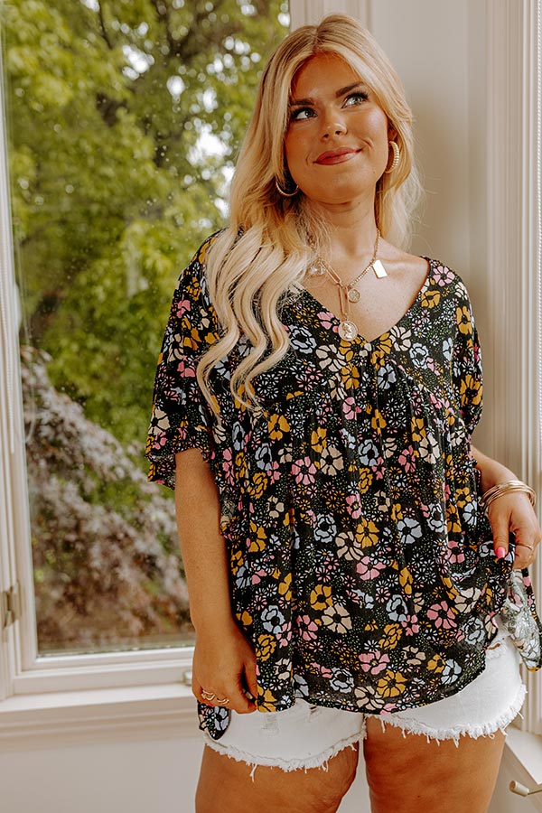 Brunching With Besties Babydoll Top Curves-Beginning Fashion