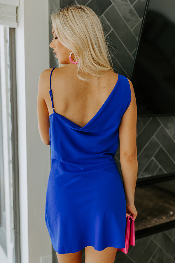 First Class Pass Mini Dress In Royal Blue-Beginning Fashion