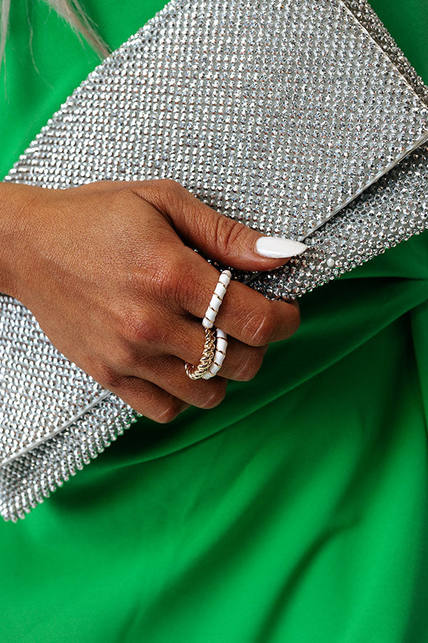 First Class Pass Ring Set in White-Beginning Fashion