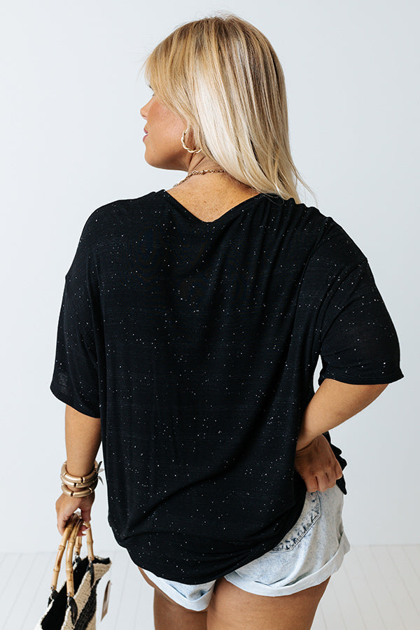 Fun And Done Shift Tee In Black Curves-Beginning Fashion